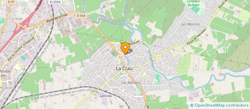 localisation de l'entreprise MONSIEUR BASTIEN HEBRARD  LA CRAU