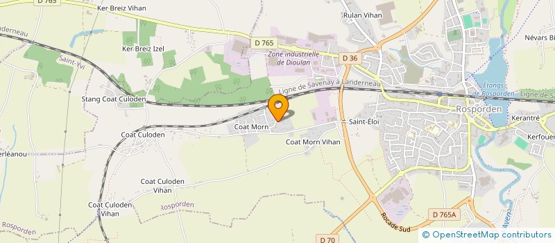 localisation de l'entreprise MONSIEUR BASTIEN HERLEDANT  ROSPORDEN