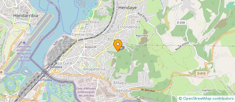 localisation de l'entreprise MONSIEUR BASTIEN HIRIARTE à HENDAYE