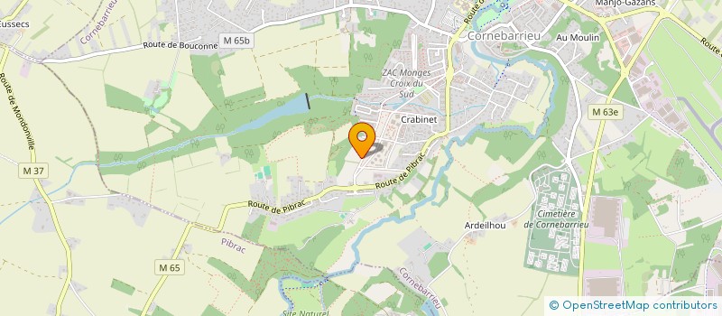 localisation de l'entreprise MONSIEUR BASTIEN HUGON  CORNEBARRIEU