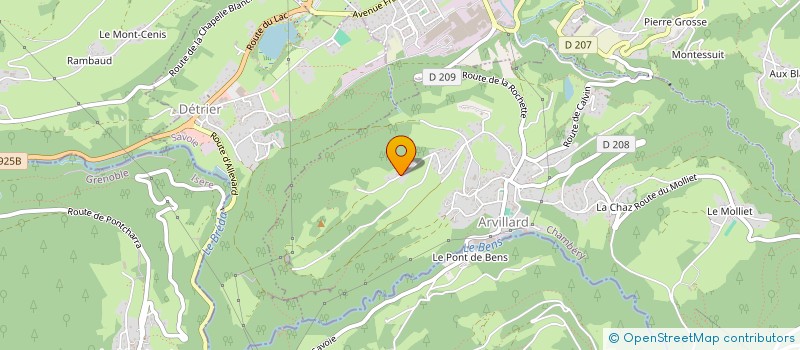 localisation de l'entreprise MONSIEUR BASTIEN JACQUES  ARVILLARD