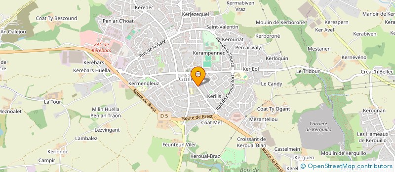localisation de l'entreprise MONSIEUR BASTIEN LE LOUARN  GUILERS