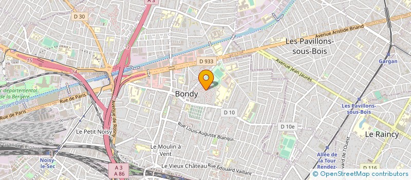 localisation de l'entreprise MONSIEUR BASTIEN LEROUX à BONDY