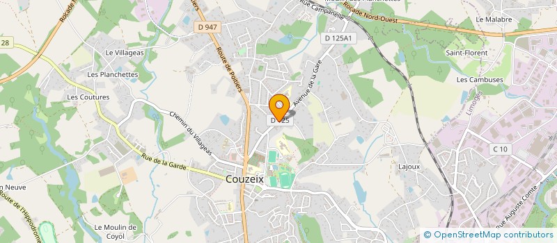 localisation de l'entreprise MONSIEUR BASTIEN LEROY  COUZEIX