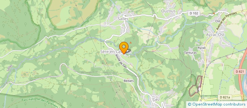 localisation de l'entreprise MONSIEUR BASTIEN LOUSTEAU  SERE-EN-LAVEDAN