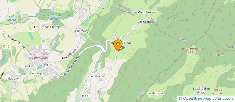 localisation de l'entreprise MONSIEUR BASTIEN MICHAUD  ORCIER