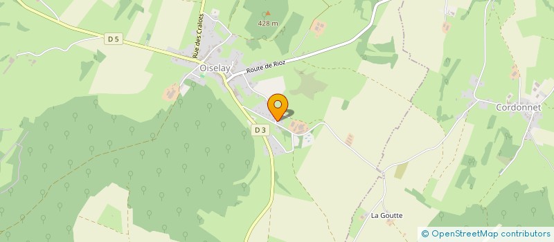 localisation de l'entreprise MONSIEUR BASTIEN MONNARD  OISELAY-ET-GRACHAUX