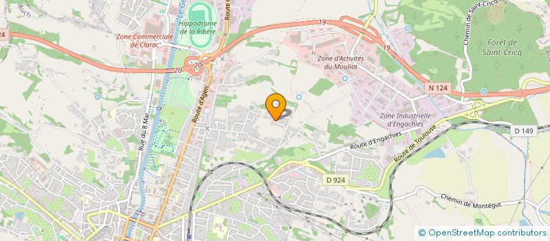 localisation de l'entreprise MONSIEUR BASTIEN MONTAUGE  AUCH