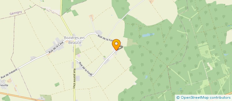 localisation de l'entreprise MONSIEUR BASTIEN MOREAU à ROZIERES-EN-BEAUCE