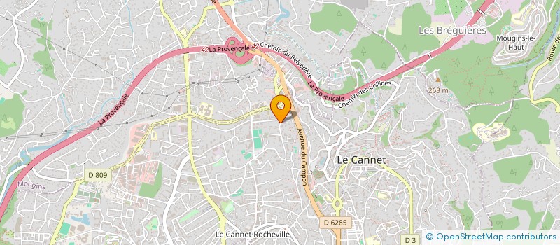 localisation de l'entreprise MONSIEUR BASTIEN MOREAU  LE CANNET