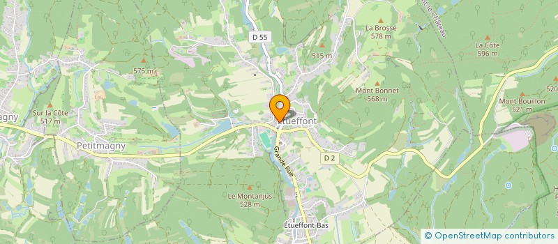 localisation de l'entreprise MONSIEUR BASTIEN MOUGET à ETUEFFONT