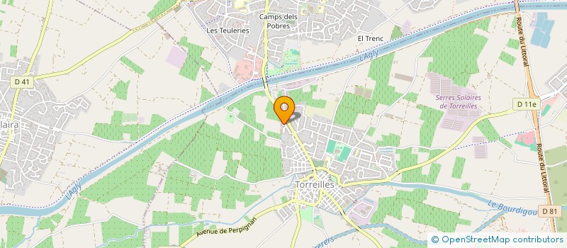 localisation de l'entreprise MONSIEUR BASTIEN MOULINE  TORREILLES