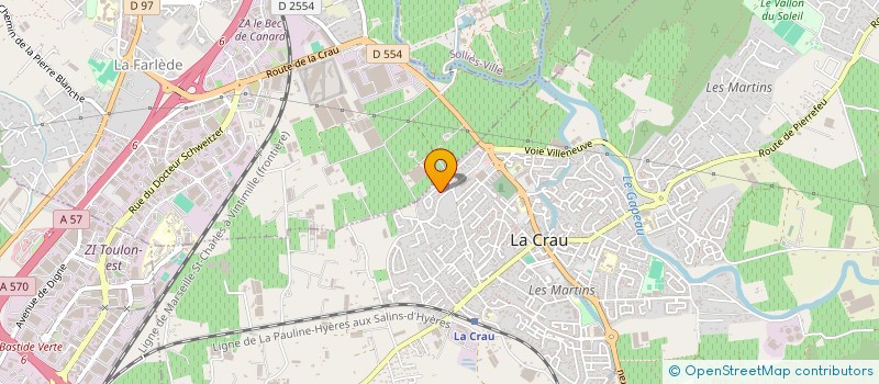 localisation de l'entreprise MONSIEUR BASTIEN PARET  LA CRAU