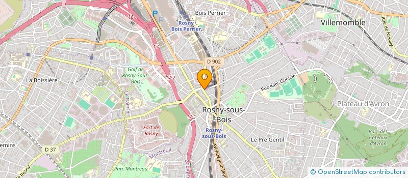 localisation de l'entreprise MONSIEUR BASTIEN PLESSARD à ROSNY-SOUS-BOIS