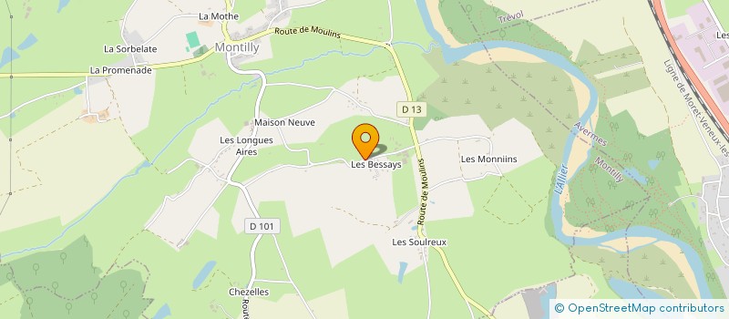 localisation de l'entreprise MONSIEUR BASTIEN PROTAT à MONTILLY