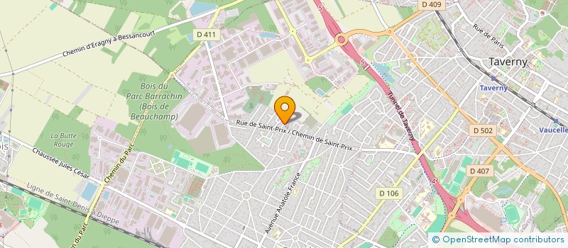 localisation de l'entreprise MONSIEUR BASTIEN ROCHARD  TAVERNY