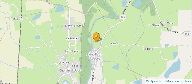 localisation de l'entreprise MONSIEUR BASTIEN RONAYETTE  SAINT-PAUL-D'UZORE