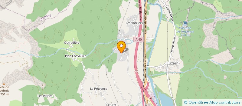 localisation de l'entreprise MONSIEUR BASTIEN RONCORONI  SALLANCHES