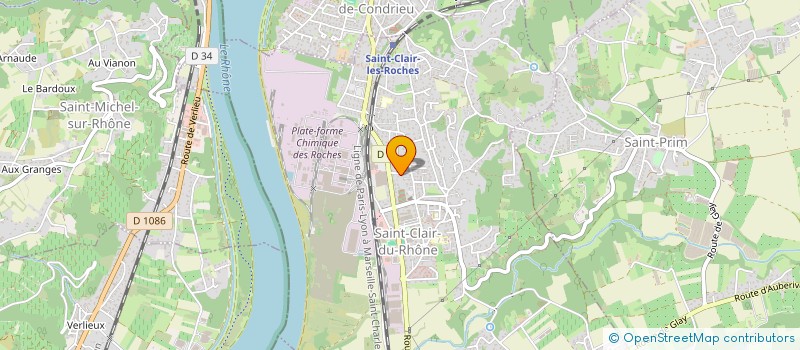 localisation de l'entreprise MONSIEUR BASTIEN ROUSSET à SAINT-CLAIR-DU-RHONE