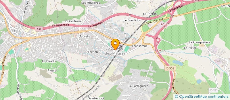 localisation de l'entreprise MONSIEUR BASTIEN SAUTON à LE CANNET-DES-MAURES