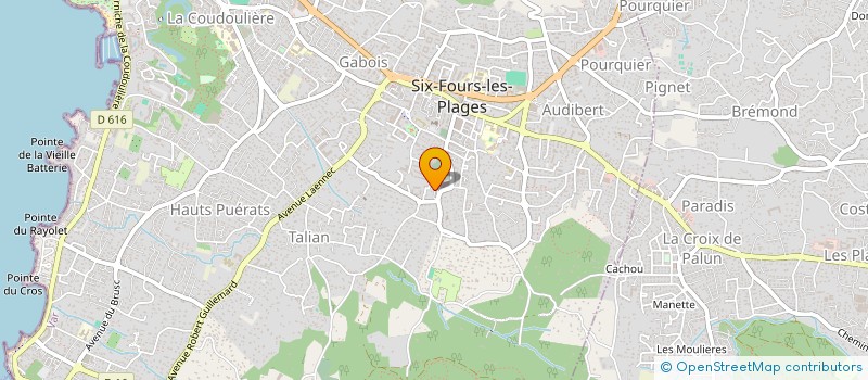 localisation de l'entreprise MONSIEUR BASTIEN SERRET à SIX-FOURS-LES-PLAGES