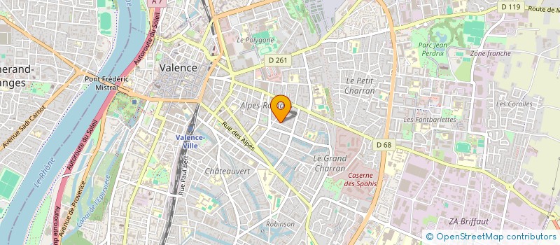 localisation de l'entreprise MONSIEUR BASTIEN SORINAS à VALENCE