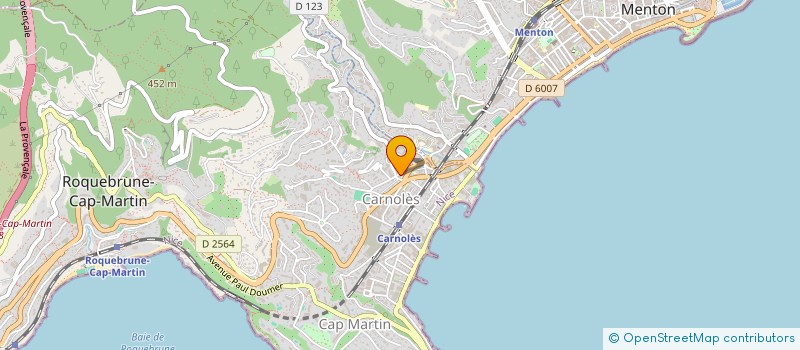 localisation de l'entreprise MONSIEUR BASTIEN TINTILLIER à ROQUEBRUNE-CAP-MARTIN
