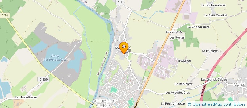 localisation de l'entreprise MONSIEUR BASTIEN TREDEZ  SEICHES-SUR-LE-LOIR