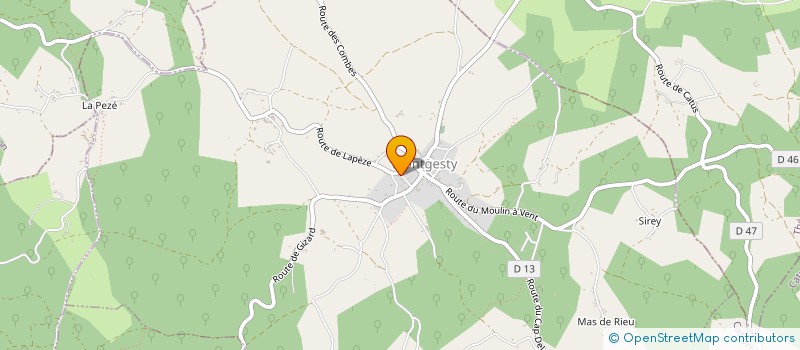 localisation de l'entreprise MONSIEUR BASTIEN VARAGNE à MONTGESTY