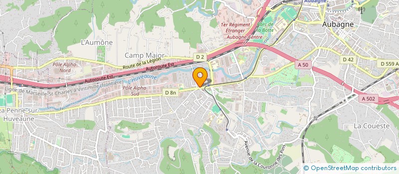 localisation de l'entreprise MONSIEUR BASTIEN VEYRON  AUBAGNE