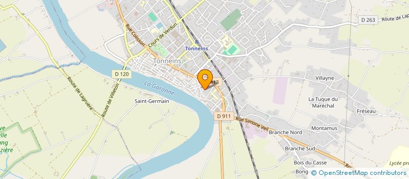 localisation de l'entreprise MONSIEUR BASTIEN VILLENEUVE  TONNEINS