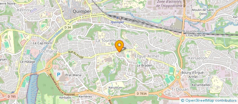 localisation de l'entreprise MONSIEUR BASTIEN ZAJEC  QUIMPER