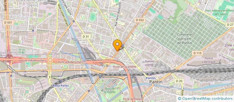 localisation de l'entreprise MONSIEUR BAUDIN TAILLANDER  AUBERVILLIERS