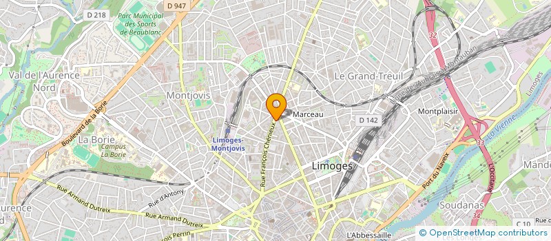 localisation de l'entreprise MONSIEUR BAUDOIN PRADET à LIMOGES