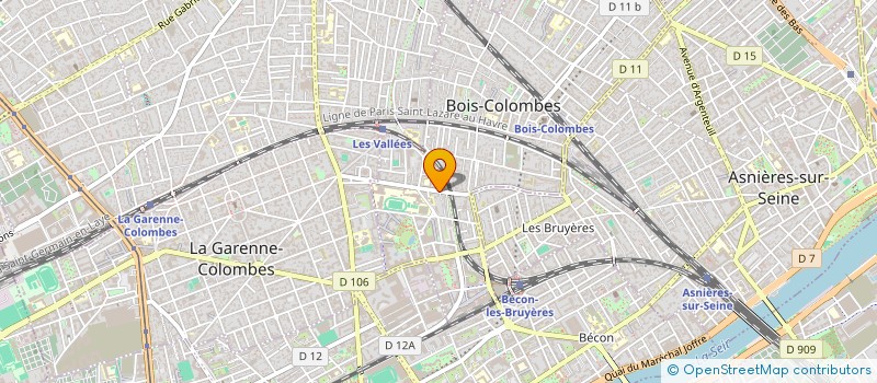 localisation de l'entreprise MONSIEUR BAUDOUIN HUE à BOIS-COLOMBES