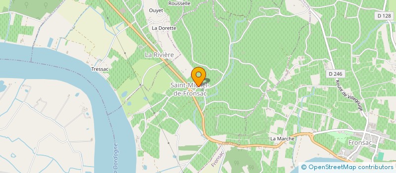localisation de l'entreprise MONSIEUR BAUDOUIN LE PROUX DE LA RIVIERE à SAINT-MICHEL-DE-FRONSAC