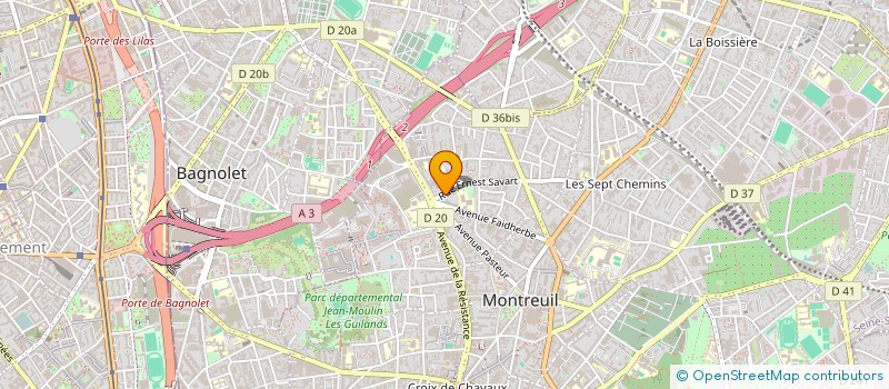 localisation de l'entreprise MONSIEUR BAUDOUMIN DANJOU  MONTREUIL