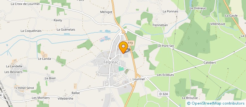 localisation de l'entreprise MONSIEUR BEATRICE MEIGNEN  FEGREAC