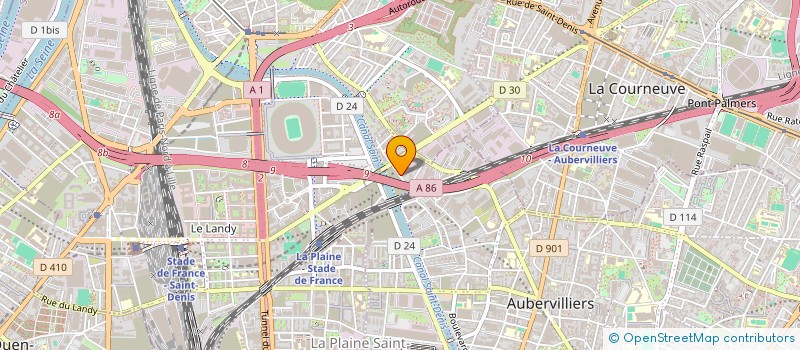 localisation de l'entreprise MONSIEUR BELQASSEM ESSAKENE  AUBERVILLIERS