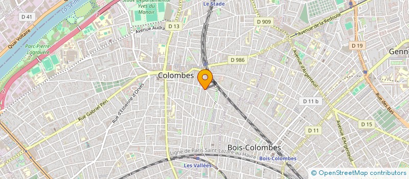 localisation de l'entreprise MONSIEUR BELVA NDOUNIAMA-MAKANI  COLOMBES
