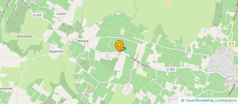 localisation de l'entreprise MONSIEUR BENEDICTE GRASSIN  SAINT-SEURIN-DE-CADOURNE