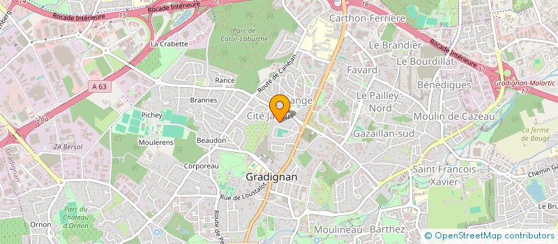 localisation de l'entreprise MONSIEUR BENIGNO ARON GONZALEZ JIMENEZ  GRADIGNAN