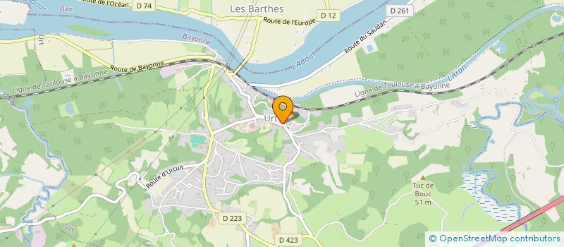 localisation de l'entreprise MONSIEUR BENJAMIN AGUESSE  URT