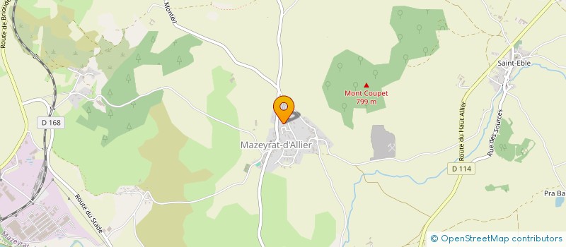 localisation de l'entreprise MONSIEUR BENJAMIN ALDON  MAZEYRAT-D'ALLIER