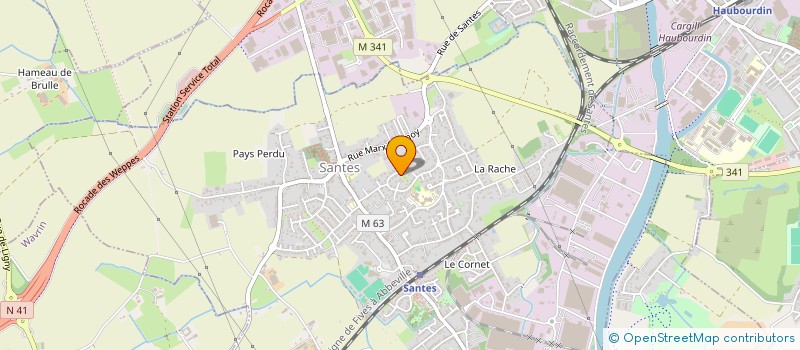 localisation de l'entreprise MONSIEUR BENJAMIN ANSART  SANTES