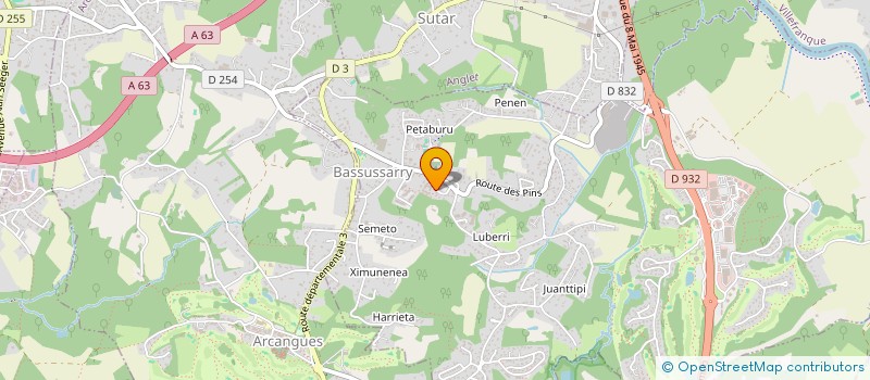 localisation de l'entreprise MONSIEUR BENJAMIN AUBOUIN  BASSUSSARRY