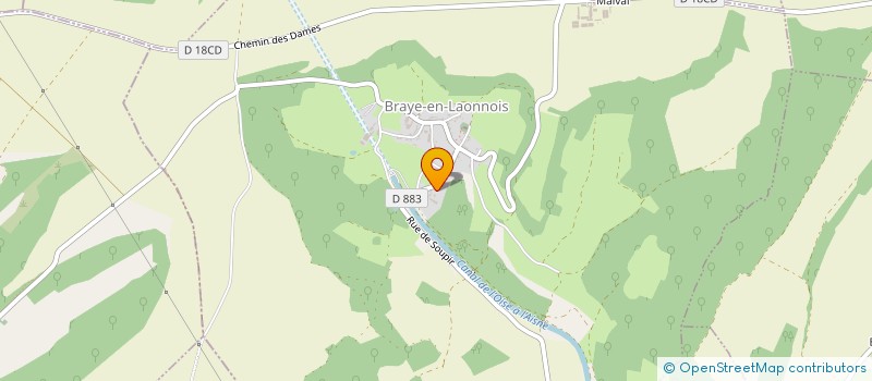 localisation de l'entreprise MONSIEUR BENJAMIN AURIBAULT  BRAYE EN LAONNOIS