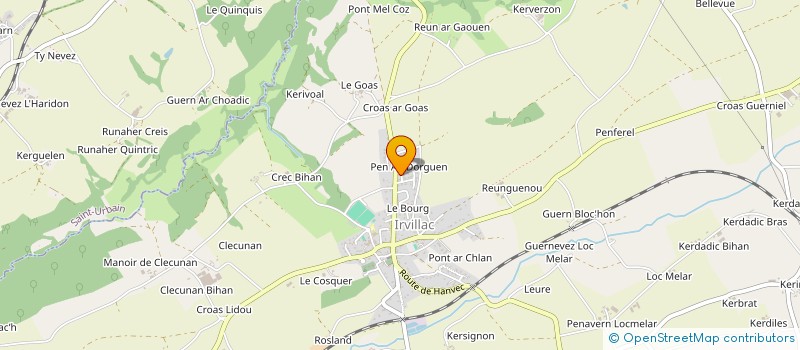 localisation de l'entreprise MONSIEUR BENJAMIN BARBIER  IRVILLAC