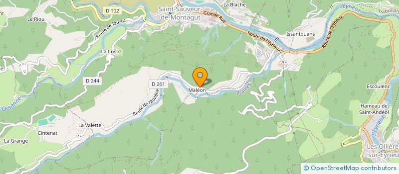 localisation de l'entreprise MONSIEUR BENJAMIN BARIL  SAINT-SAUVEUR-DE-MONTAGUT