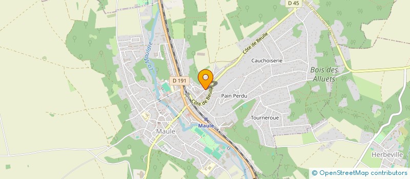 localisation de l'entreprise MONSIEUR BENJAMIN BAUDOUIN  MAULE